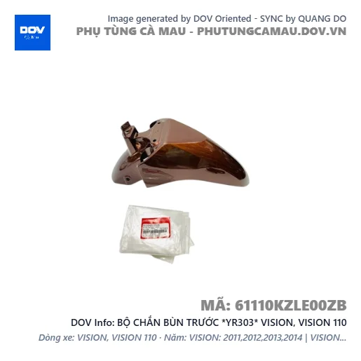 BỘ CHẮN BÙN TRƯỚC *YR303* VISION, VISION 110 — 61110KZLE00ZB