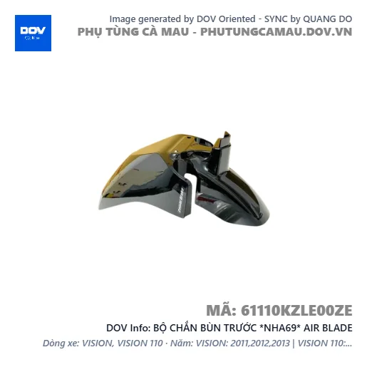 BỘ CHẮN BÙN TRƯỚC *NHA69* AIR BLADE — 61110KZLE00ZE