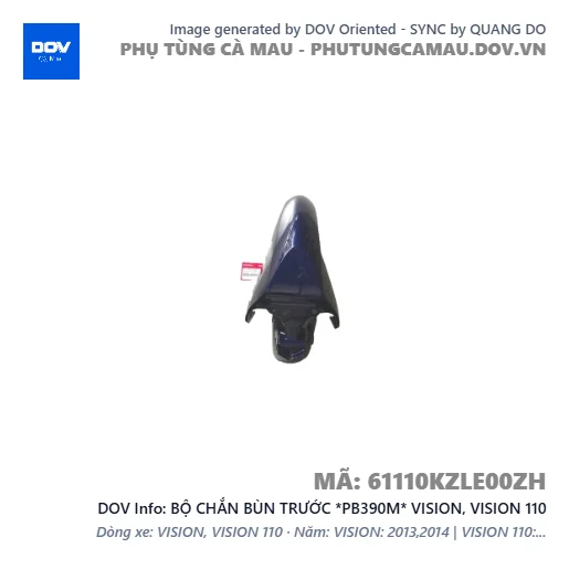 BỘ CHẮN BÙN TRƯỚC *PB390M* VISION, VISION 110 — 61110KZLE00ZH
