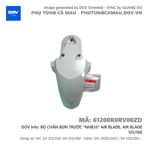 BỘ CHẮN BÙN TRƯỚC *NHB35* AIR BLADE, AIR BLADE 125/160 — 61200K0RV00ZD