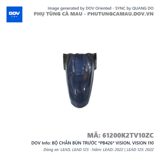 BỘ CHẮN BÙN TRƯỚC *PB426* VISION, VISION 110 — 61200K2TV10ZC