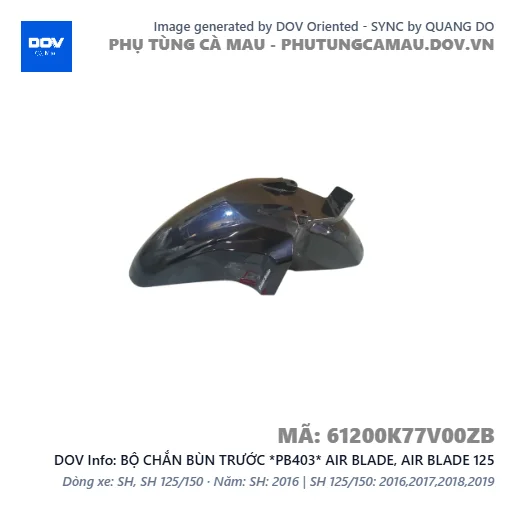 BỘ CHẮN BÙN TRƯỚC *PB403* AIR BLADE, AIR BLADE 125 — 61200K77V00ZB