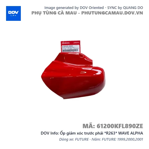 Ốp giảm xóc trước phải *R263* WAVE ALPHA — 61200KFL890ZE