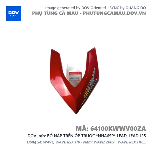BỘ NẮP TRÊN ỐP TRƯỚC *NHA69P* LEAD, LEAD 125 — 64100KWWV00ZA