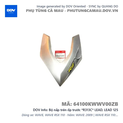 Bộ nắp trên ốp trước *R313C* LEAD, LEAD 125 — 64100KWWV00ZB