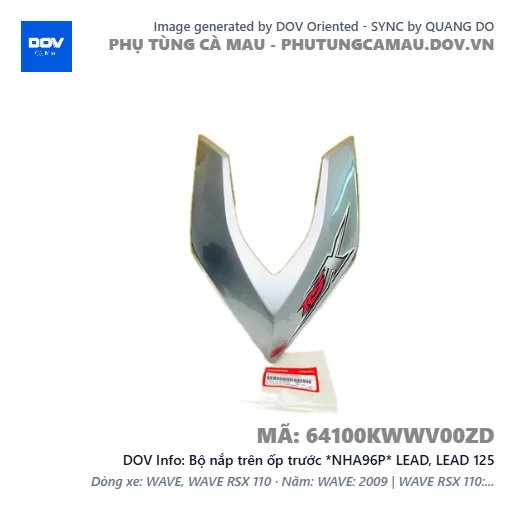 Bộ nắp trên ốp trước *NHA96P* LEAD, LEAD 125 — 64100KWWV00ZD