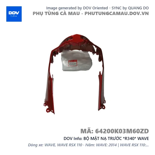 BỘ MẶT NẠ TRƯỚC *R340* WAVE — 64200K03M60ZD