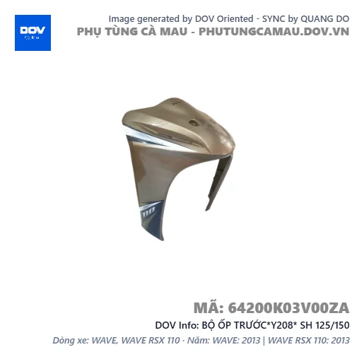 BỘ ỐP TRƯỚC*Y208* SH 125/150 — 64200K03V00ZA