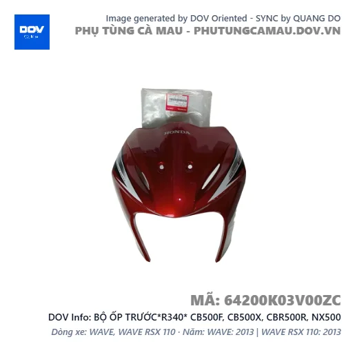 BỘ ỐP TRƯỚC*R340* CB500F, CB500X, CBR500R, NX500 — 64200K03V00ZC