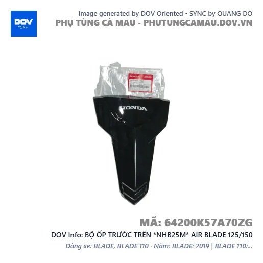 BỘ ỐP TRƯỚC TRÊN *NHB25M* AIR BLADE 125/150 — 64200K57A70ZG