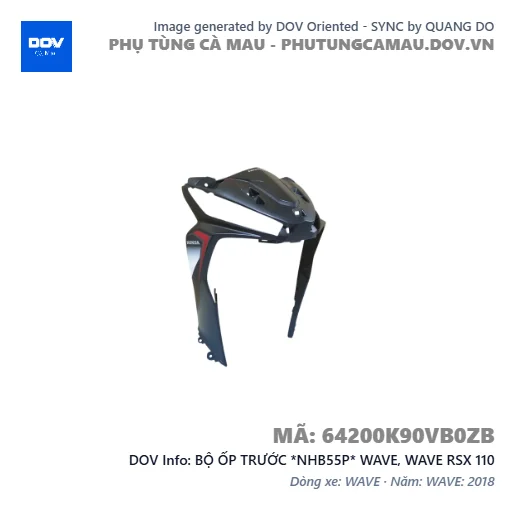 BỘ ỐP TRƯỚC *NHB55P* WAVE, WAVE RSX 110 — 64200K90VB0ZB