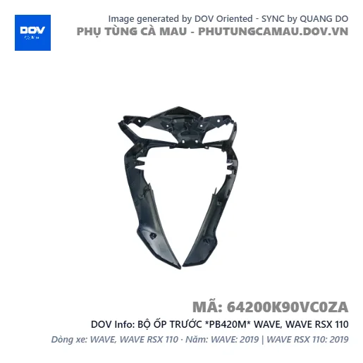 BỘ ỐP TRƯỚC *PB420M* WAVE, WAVE RSX 110 — 64200K90VC0ZA