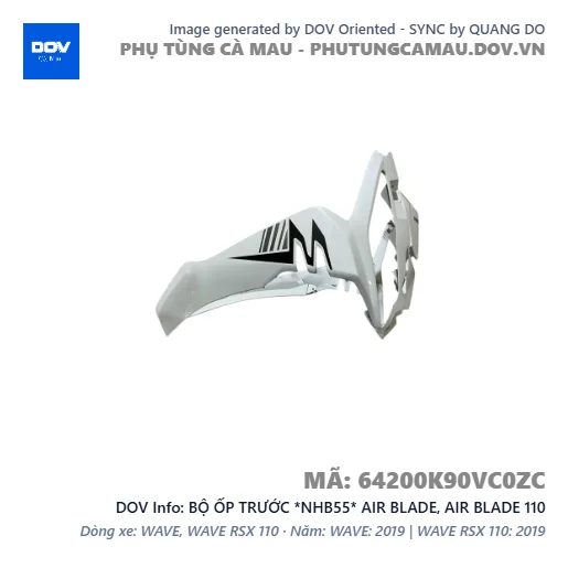 BỘ ỐP TRƯỚC *NHB55* AIR BLADE, AIR BLADE 110 — 64200K90VC0ZC