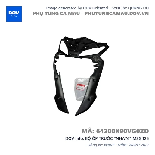 BỘ ỐP TRƯỚC *NHA76* MSX 125 — 64200K90VG0ZD