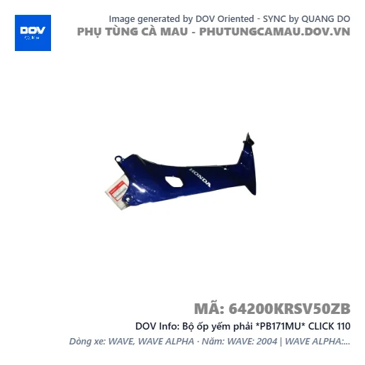 Bộ ốp yếm phải *PB171MU* CLICK 110 — 64200KRSV50ZB