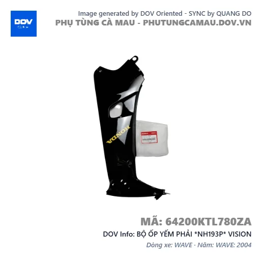 BỘ ỐP YẾM PHẢI *NH193P* VISION — 64200KTL780ZA