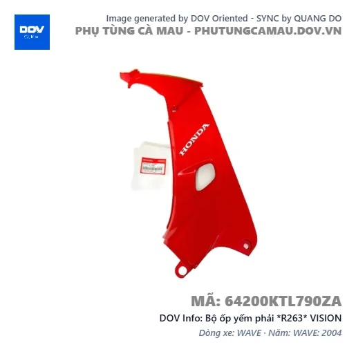 Bộ ốp yếm phải *R263* VISION — 64200KTL790ZA