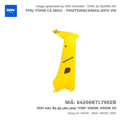 Bộ ốp yếm phải *Y106* VISION, VISION 110 — 64200KTL790ZB
