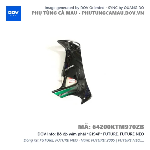 Bộ ốp yếm phải *G194P* FUTURE, FUTURE NEO — 64200KTM970ZB