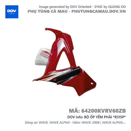 BỘ ỐP YẾM PHẢI *R315P*  — 64200KVRV60ZB