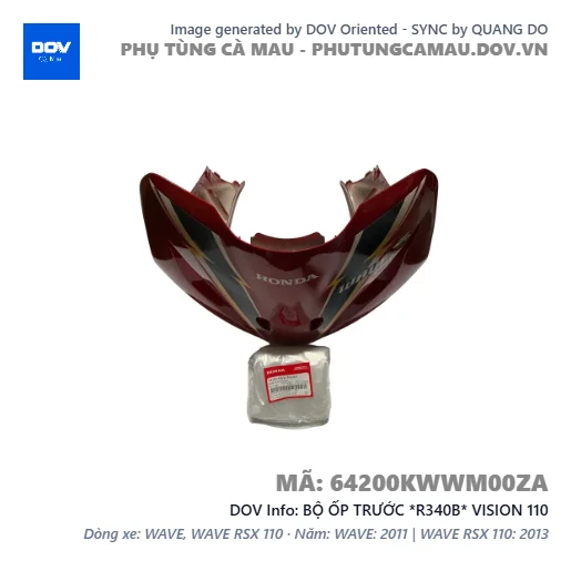 BỘ ỐP TRƯỚC *R340B* VISION 110 — 64200KWWM00ZA