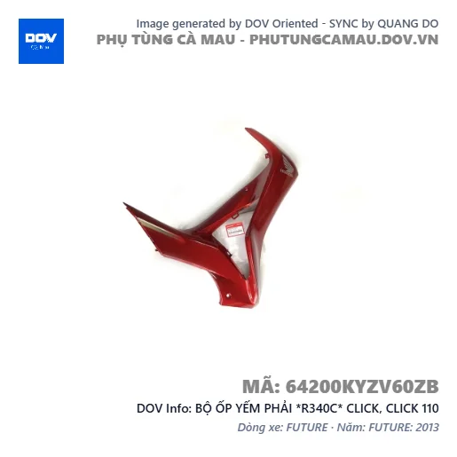 BỘ ỐP YẾM PHẢI *R340C* CLICK, CLICK 110 — 64200KYZV60ZB