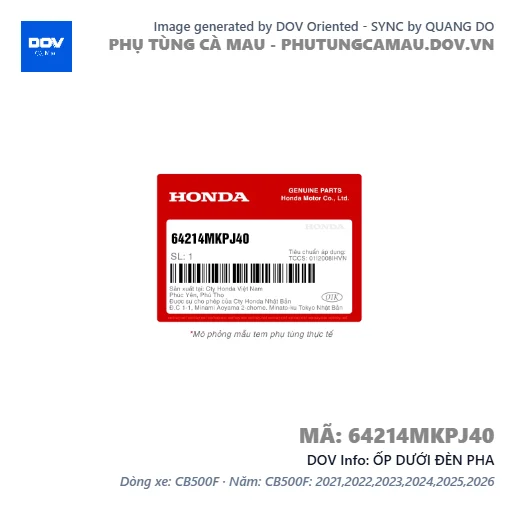 ỐP DƯỚI ĐÈN PHA  — 64214MKPJ40