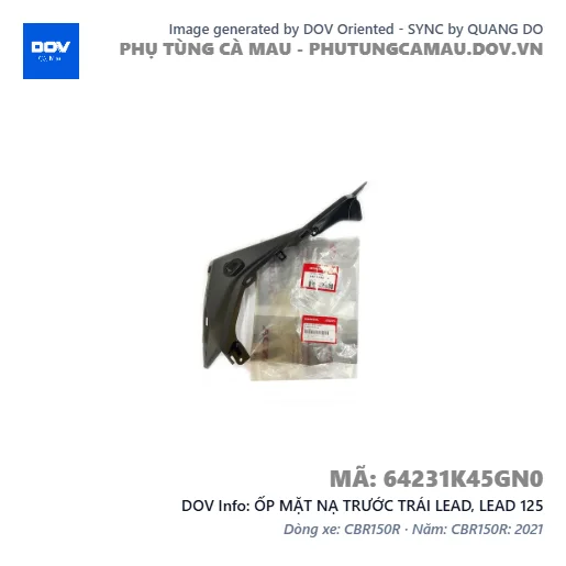ỐP MẶT NẠ TRƯỚC TRÁI LEAD, LEAD 125 — 64231K45GN0