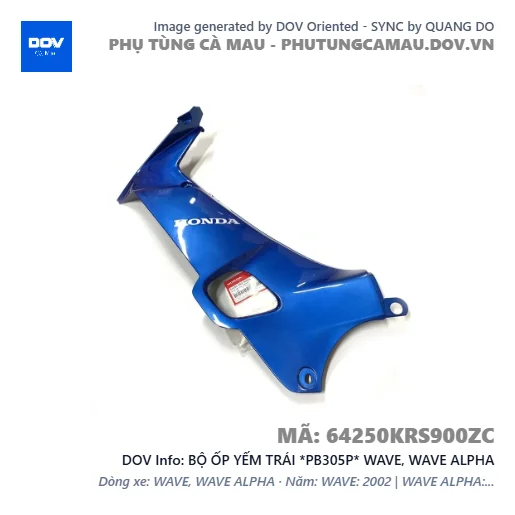 BỘ ỐP YẾM TRÁI *PB305P* WAVE, WAVE ALPHA — 64250KRS900ZC