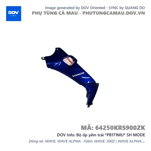Bộ ốp yếm trái *PB171MU* SH MODE — 64250KRS900ZK