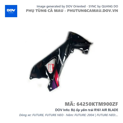 Bộ ốp yếm trái R161 AIR BLADE — 64250KTM900ZF