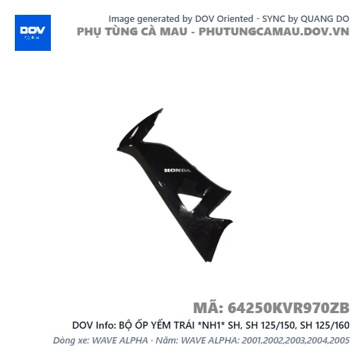 BỘ ỐP YẾM TRÁI *NH1* SH, SH 125/150, SH 125/160 — 64250KVR970ZB