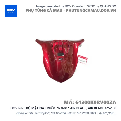 BỘ MẶT NẠ TRƯỚC *R368C* AIR BLADE, AIR BLADE 125/150 — 64300K0RV00ZA