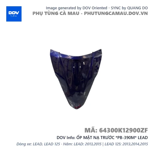 ỐP MẶT NẠ TRƯỚC *PB-390M* LEAD — 64300K12900ZF
