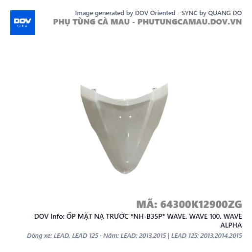 ỐP MẶT NẠ TRƯỚC *NH-B35P* WAVE, WAVE 100, WAVE ALPHA — 64300K12900ZG