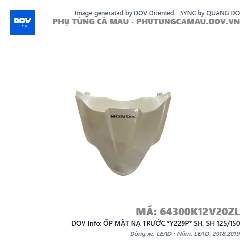 ỐP MẶT NẠ TRƯỚC *Y229P* SH, SH 125/150 — 64300K12V20ZL
