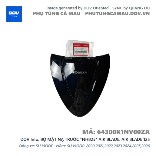 BỘ MẶT NẠ TRƯỚC *NHB25* AIR BLADE, AIR BLADE 125 — 64300K1NV00ZA