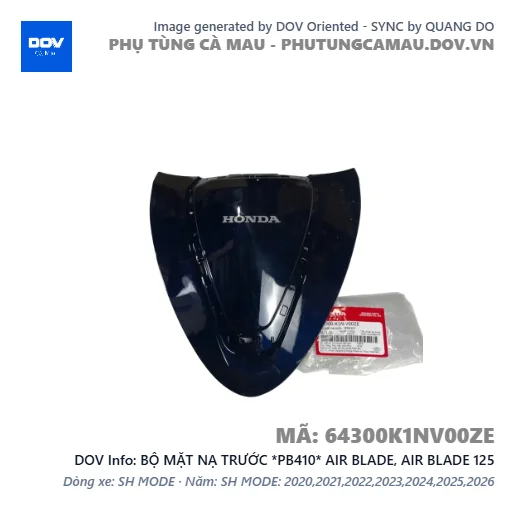 BỘ MẶT NẠ TRƯỚC *PB410* AIR BLADE, AIR BLADE 125 — 64300K1NV00ZE
