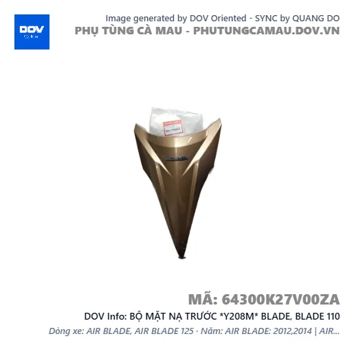 BỘ MẶT NẠ TRƯỚC *Y208M* BLADE, BLADE 110 — 64300K27V00ZA