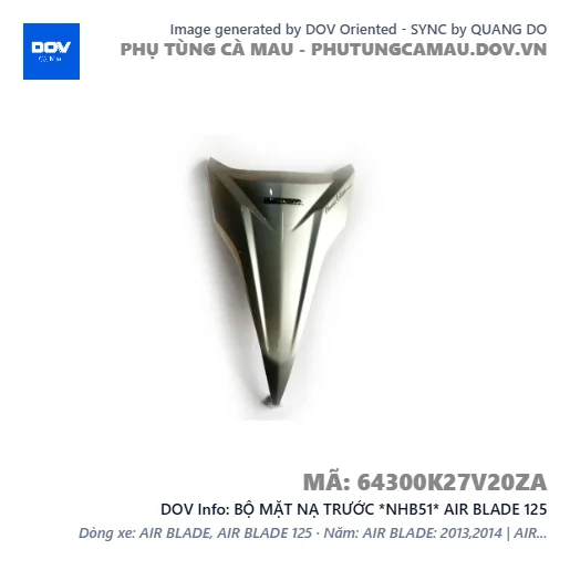 BỘ MẶT NẠ TRƯỚC *NHB51* AIR BLADE 125 — 64300K27V20ZA