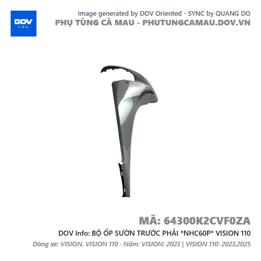 BỘ ỐP SƯỜN TRƯỚC PHẢI *NHC60P* VISION 110 — 64300K2CVF0ZA