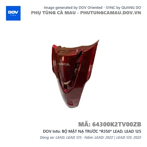 BỘ MẶT NẠ TRƯỚC *R350* LEAD, LEAD 125 — 64300K2TV00ZB