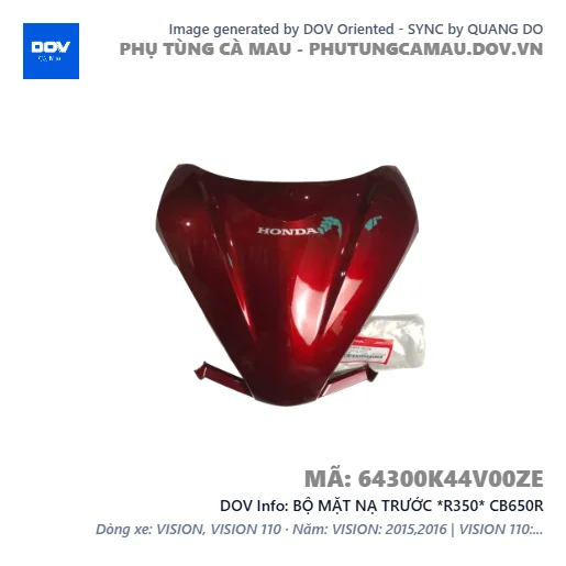 BỘ MẶT NẠ TRƯỚC *R350* CB650R — 64300K44V00ZE