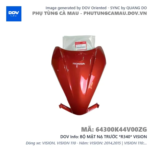 BỘ MẶT NẠ TRƯỚC *R340* VISION — 64300K44V00ZG
