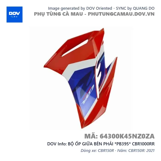 BỘ ỐP GIỮA BÊN PHẢI *PB395* CBR1000RR — 64300K45NZ0ZA