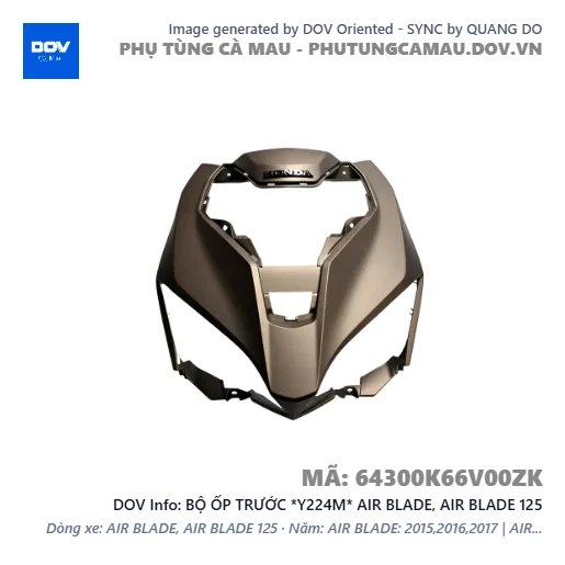 BỘ ỐP TRƯỚC *Y224M* AIR BLADE, AIR BLADE 125 — 64300K66V00ZK