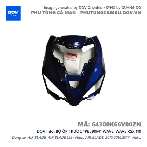 BỘ ỐP TRƯỚC *PB390M* WAVE, WAVE RSX 110 — 64300K66V00ZN