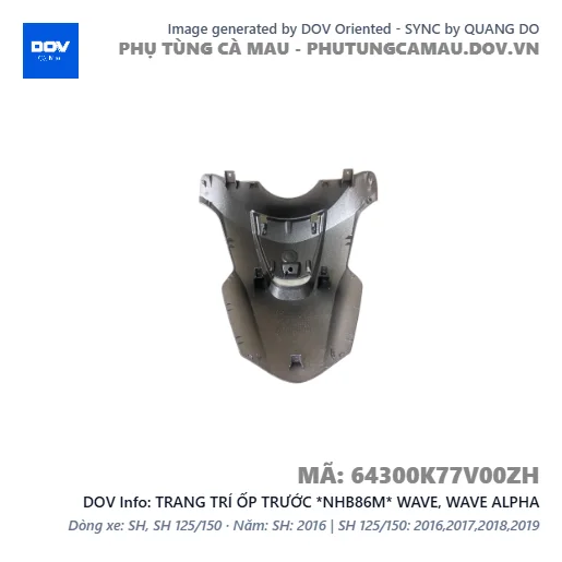 TRANG TRÍ ỐP TRƯỚC *NHB86M* WAVE, WAVE ALPHA — 64300K77V00ZH