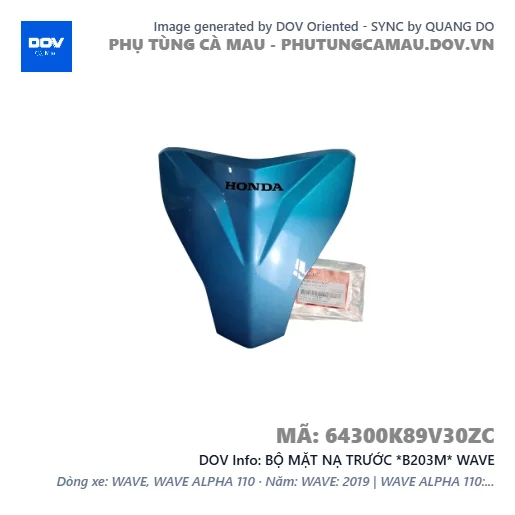 BỘ MẶT NẠ TRƯỚC *B203M* WAVE — 64300K89V30ZC