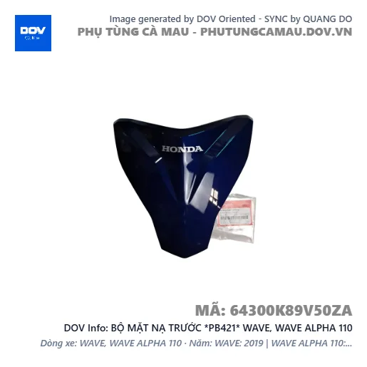 BỘ MẶT NẠ TRƯỚC *PB421* WAVE, WAVE ALPHA 110 — 64300K89V50ZA
